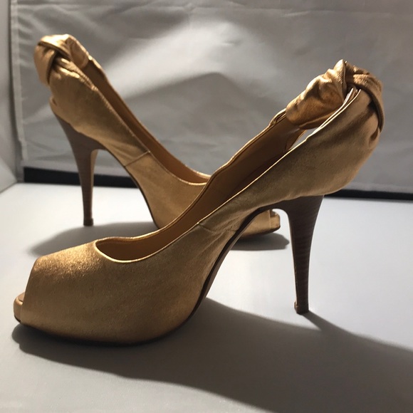 SOLDGiuseppe Zanotti Rose Gold Slingbacks 37.5 - Picture 2 of 8